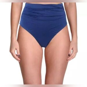 NWT Lauren Ralph Lauren High-Waisted Slimming Bikini Bottom- Indigo Size 6